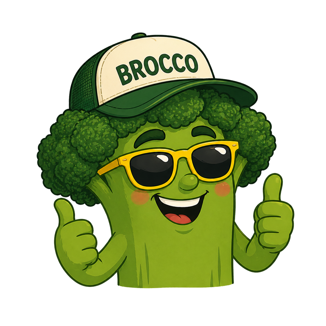 Brocco mascot giving a thumbs up